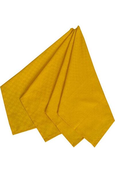 Generic Hotel Linen Klub 4-Piece Dobby Jacquard Table Cloth Napkin Yellow 50x50cm