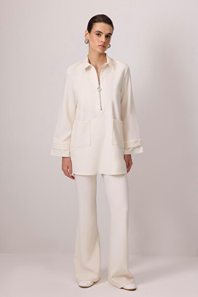 Touché Privé Zipped Tunic Pants Crepe Set