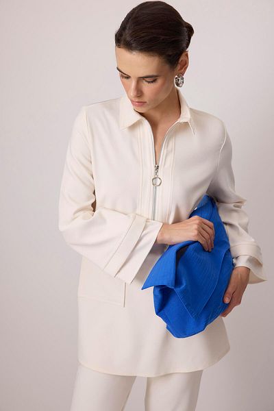 Touché Privé Zipped Tunic Pants Crepe Set
