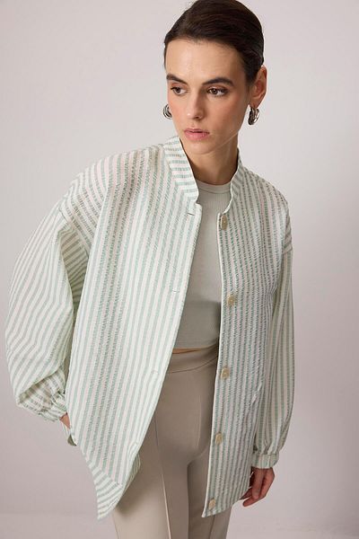 Touché Privé Striped bomber jacket