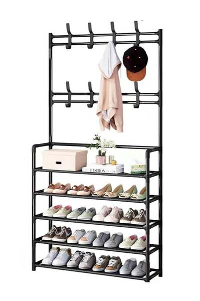 ELEGANT HOME 5-Tier Shoe Rack Organizer 60×26×153 cm