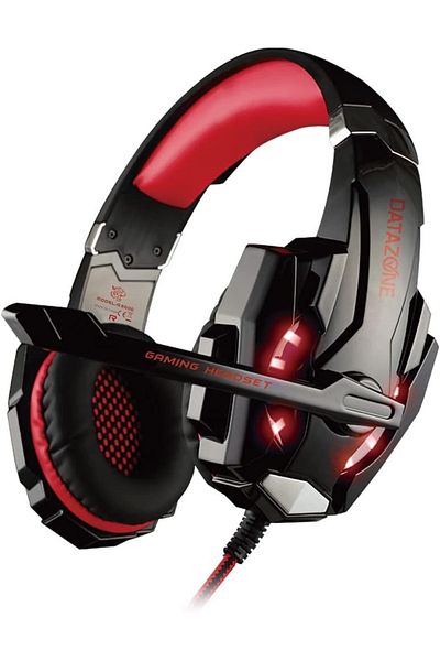 Datazone Datazone Professional Stereo Gaming Headset with Microphone - Red