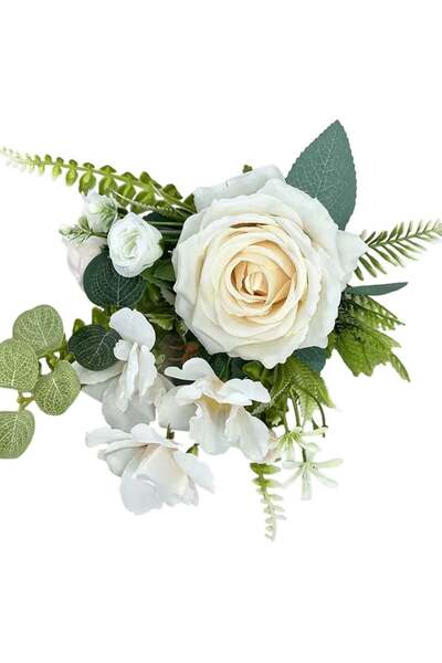 Generic Pack Of 2 Artificial Flower Decor for Home, Parties, and Weddings White