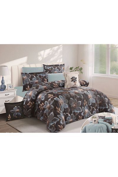 SNOOZYL Luxury 3D printed summer filling double bed sheet made of microfiber, 240*260 cm