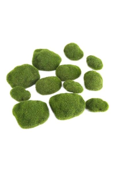 Generic Pack Of Artificial Moss Stones Green