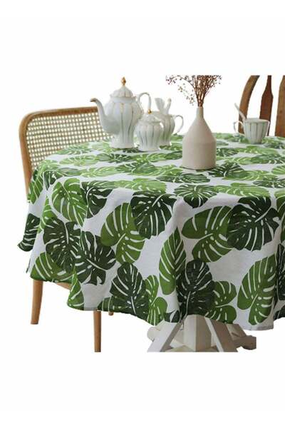 Generic Linen Square Tablecloth Washable Dustproof Wrinkle Resistant for Indoor Outdoor Dining Suitable for