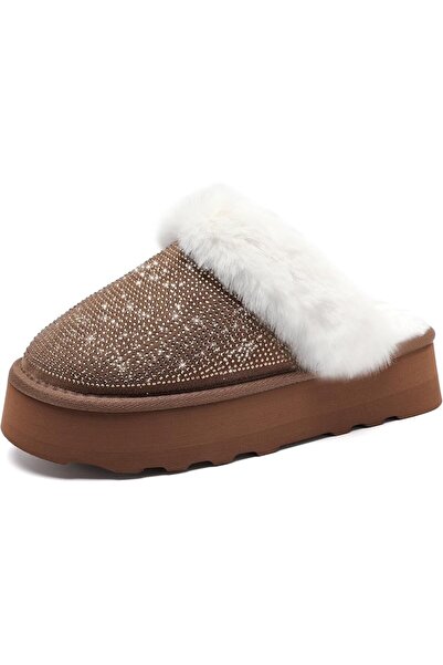 OEM Women's slippers with memory foam, faux fur, anti-slip, winter indoor and outdoor, size 41