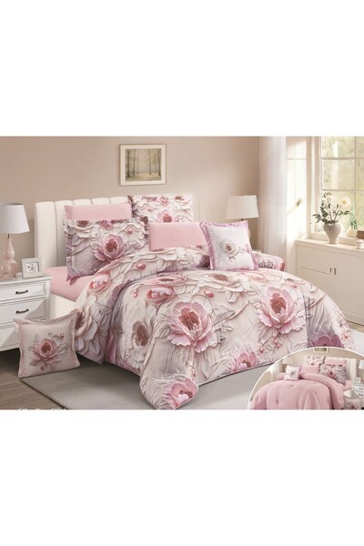 SNOOZYL Luxury 3D printed summer filling double bed sheet made of microfiber, 240*260 cm