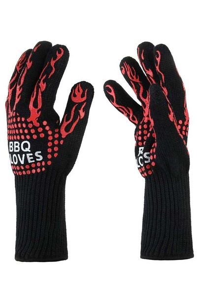 Generic ELTRAZONE Cooking Gloves Extreme Heat Resistant Long Forearm Protection Grilling Cooking Gloves Gri