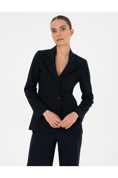 Pierre Cardin Navy Blue Slim Fit Jacket 50319423-Vr033