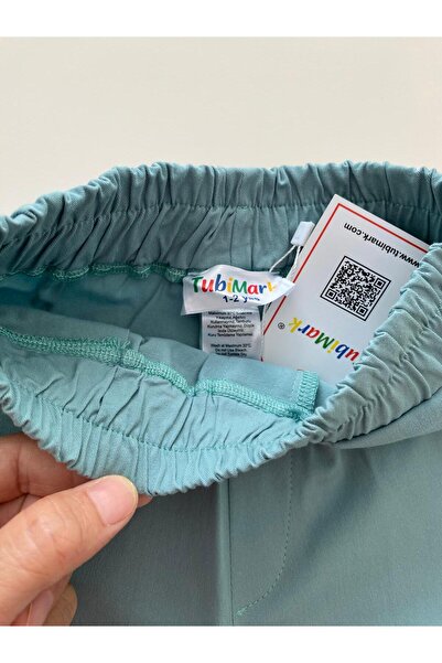 TubiMark Pamuklu Bol Paça Boon Yeşil Pantalon