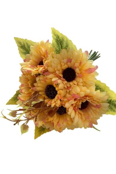 Generic Ten-Headed Chrysanthemum Artificial Flower Autumn Yellow