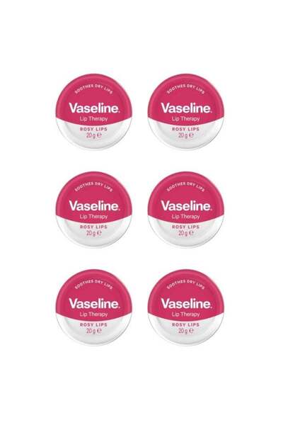 Vaseline Lip Therapy Rosy Lips Petroleum Jelly 20G 6PCS