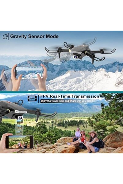 Generic E88 Foldable Drone with 4K HD Dual Camera, Obstacle Avoidance, Height Keep, Mini, Multicolour