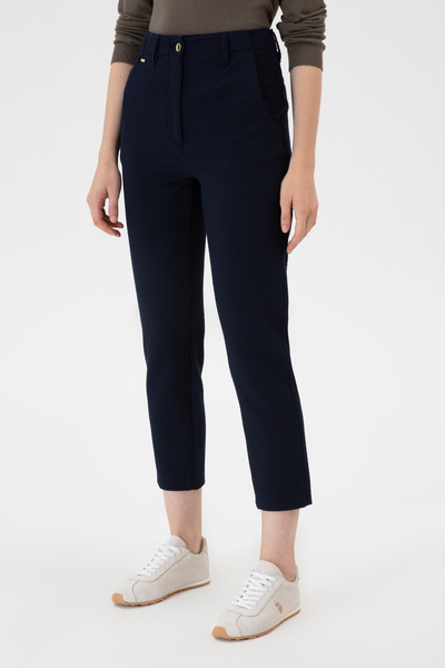 U.S. Polo Assn. Women's Light Navy Blue Canvas Trousers 50309273-Vr059
