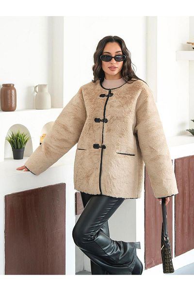 FERZOLAİO Ardilla Beige Jacket