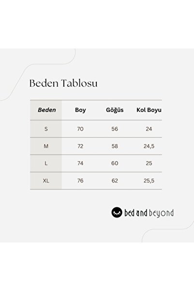 bed and beyond Pamuklu Kadın Çizgili Pijama Üstü