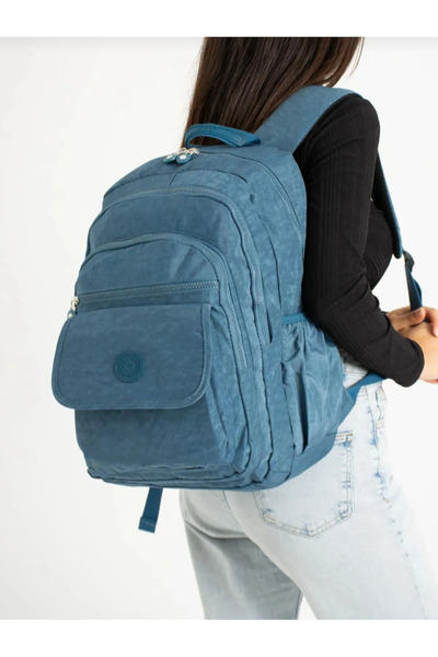 eflanmoda Unisex Multi-Compartment School and Daily Backpack Made of Waterproof Crinkle Fabric Dimensions 25X30