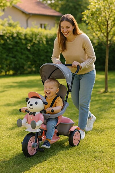 Duman Yupi Tricycle Üç Tekerlekli Bisiklet | Pembe Gri Çocuk Bisikleti