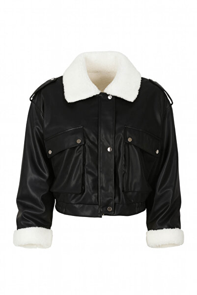 trender Black Women's Coat 4758