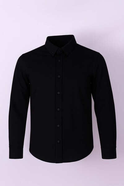 trender Μαύρο ανδρικό πουκάμισο