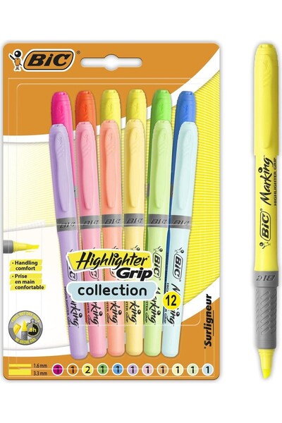 Bic Fosforlu Pastel Neon Kalem 12'li