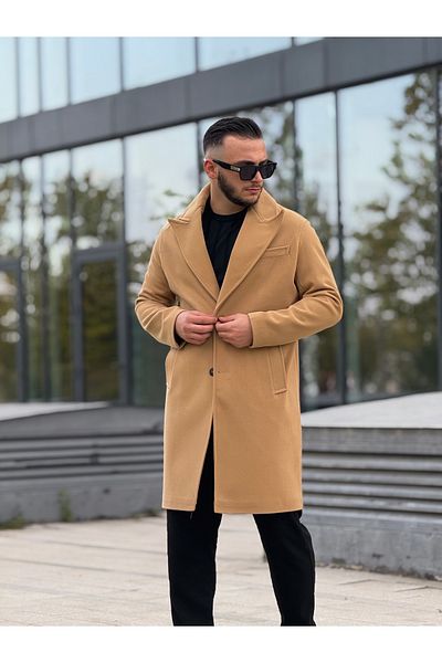 KINGAF Men's Long Spoon Coat