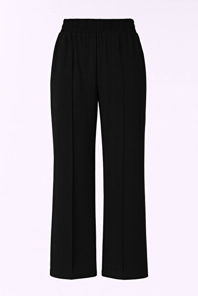 trender Black Women's Sweatpants Modal Striped Wide Leg