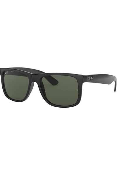 Ray-Ban Men's Justin Rectangular Sunglasses, Black, 55 mm
