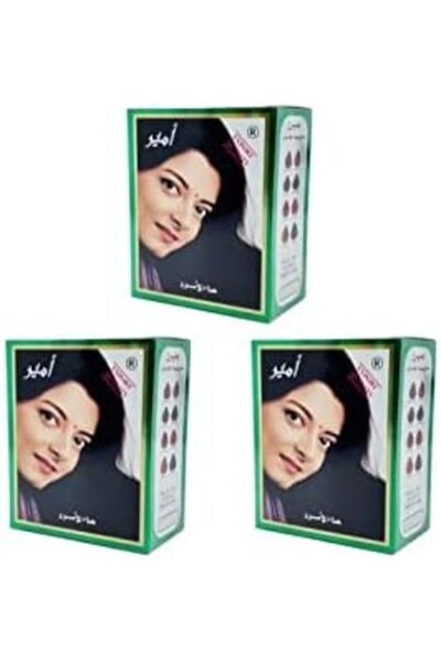 Amir Henna Hair Dye by Amir, Black, 60g, Pack of 3