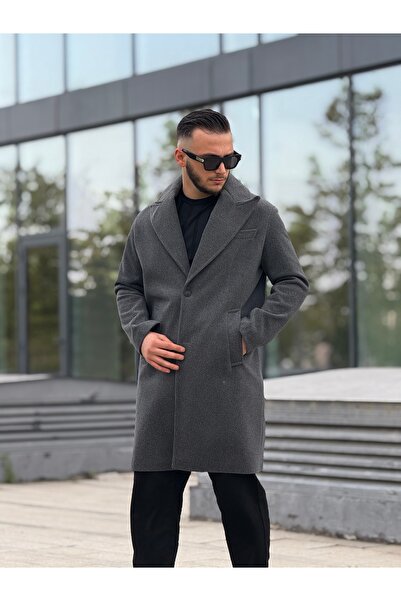 KINGAF Men's Long Spoon Coat