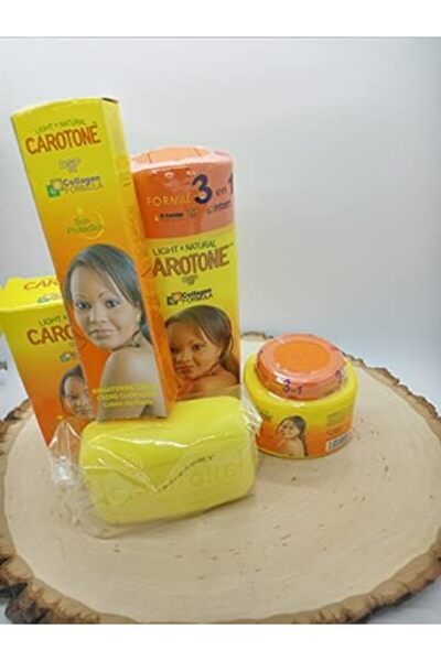 Carotone Carotene Full Skincare Set (Jar Cream + Lotion + Oil + Tube Cream + Soap)