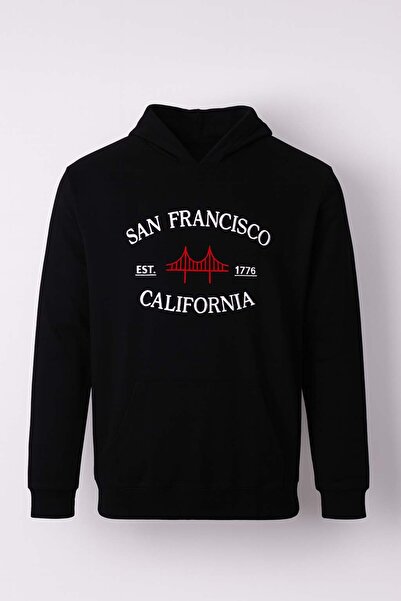 trender Μαύρο ανδρικό φούτερ Σαν Φρανσίσκο