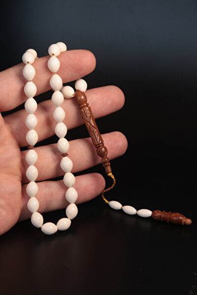 CessNova Deve Kemiği İşlemeli Kuka Arpa Kesim 33 Lük Özel Tesbih Yılbaşı Doğu...