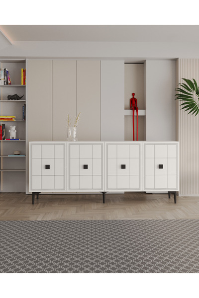 CENEYRA KA1509DB - YUKA KONSOL, TV SEHPASI SAFİRMEŞE-BEYAZ 150cm