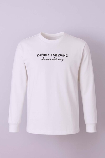 trender White Men's Sweatshirt Rapidly