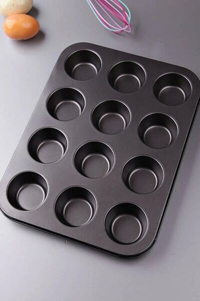 tafce Fireproof Non-Stick 12-Piece Muffin Mold |   Muffin Cake Mold