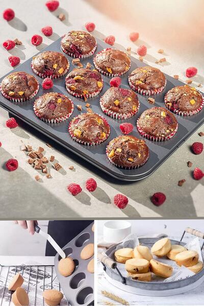 tafce Fireproof Non-Stick 12-Piece Muffin Mold |   Muffin Cake Mold