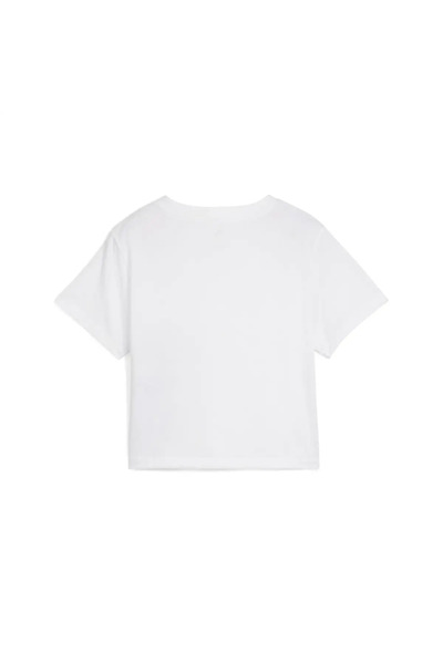 Puma W FLORAL RIBBON GRAPHIC TEE Λευκό γυναικείο μπλουζάκι