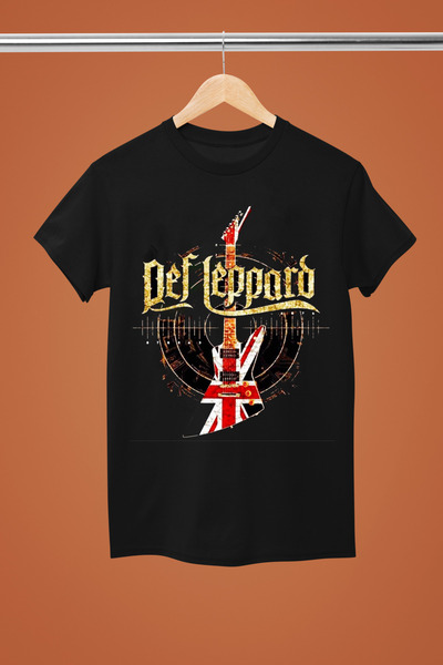 MAGORS Def Leppard Printed Cotton Short Sleeve Regular Fit Rock Tshirt