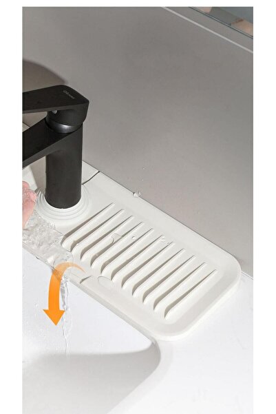 Private Home Design Musluk Arkası Su Sızıntı Önleyici Mat – Silikon Evye Su Tutucu Aparat