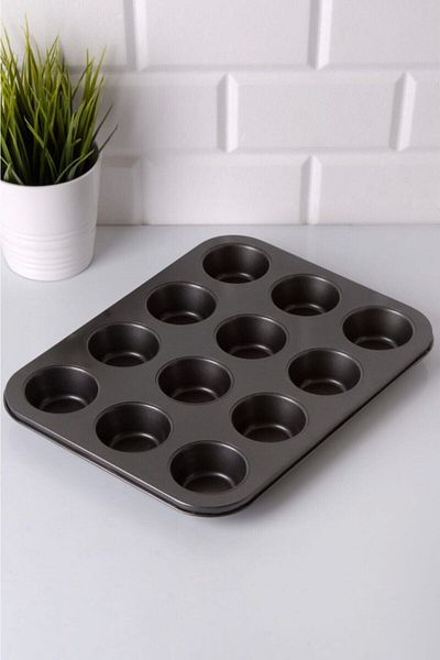 tafce Fireproof Non-Stick 12-Piece Muffin Mold |   Muffin Cake Mold