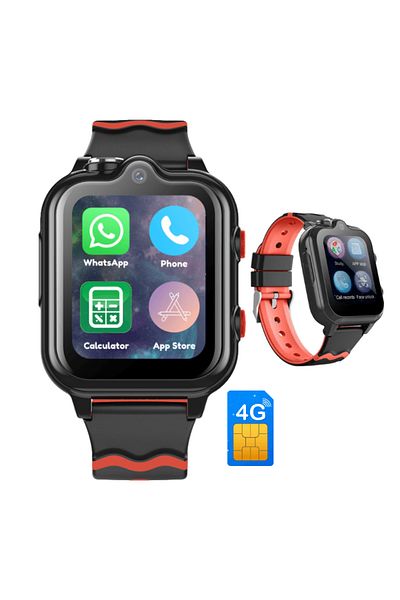 gitech Smartwatch Copii 4G, Cartelă SIM, WhatsApp, Wi-Fi, GPS, Apeluri Video, Mod Ascultare-Foto Spion, Bu