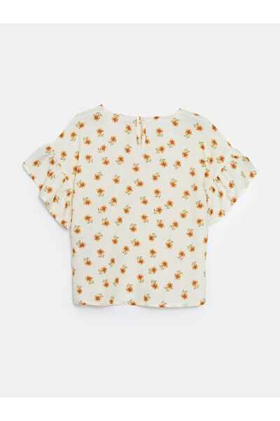 LC Waikiki New Season Crew Neck Floral Girl's Blouse