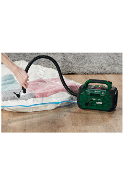 PARKSIDE Compresor și pompă de aer portabile cu accesorii, lampă de lucru LED, 20-Li C3, 20V