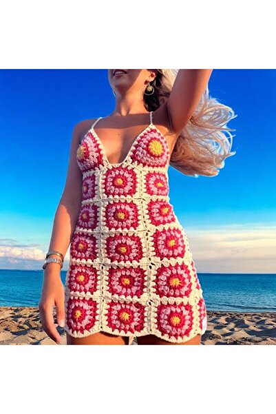 Charme Elegant πλεκτό στο χέρι γυναικείο φόρεμα