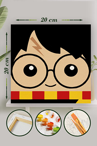 Palmiye Hobi Sanat Kırtasiye Sayılarla Boyama 20x20 Cm Tuval Seti Fırça Boya ...