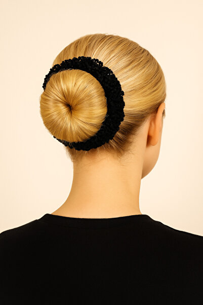 Pretty Siyah Tesettür Topuz Tokası – Hacimli ve Dayanıklı Saç Aksesuarı