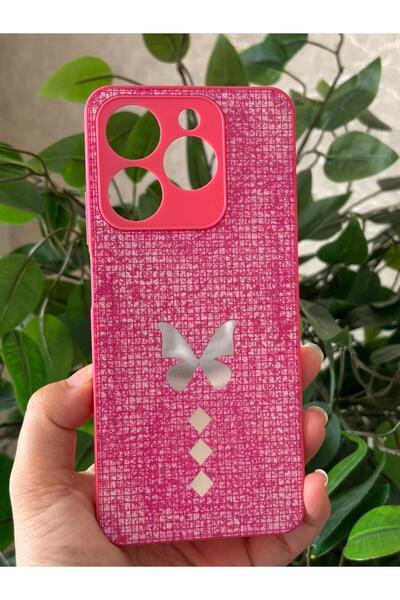 Hatreds İnfinix Hot 40 Pro Kılıf Kelebek Desenli Aynalı Tasarım Taşlı Silikon...