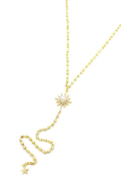 Royaleks North star y necklace - gold